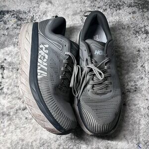 Hoka One One Bondi 7 Men's Wild Dove / Dark Shadow Running Shoes size 9.5